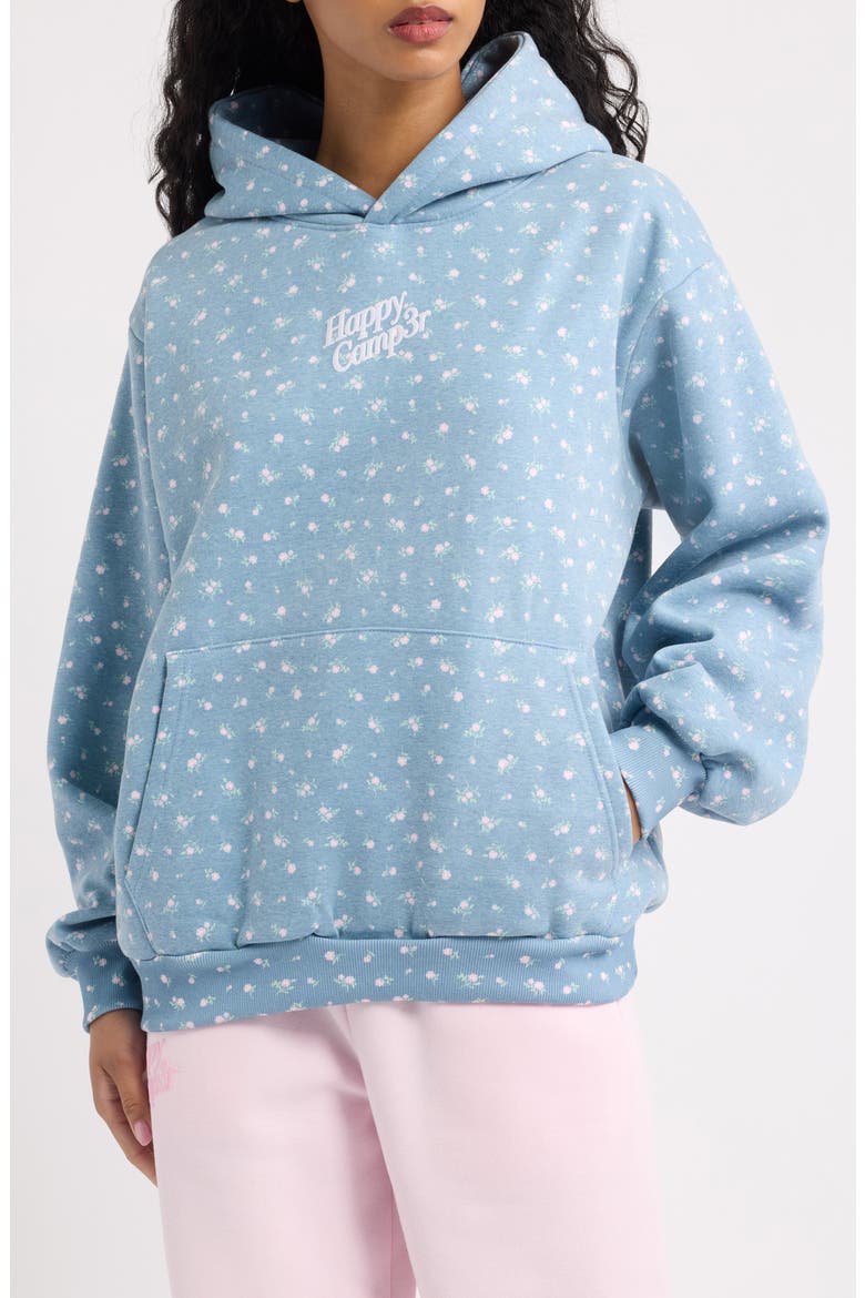 Peony Logo Hoodie, Main, color, CRYSTAL TEAL