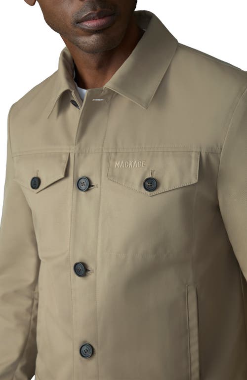 Mackage Nash Twill Trucker Jacket In Light Camel