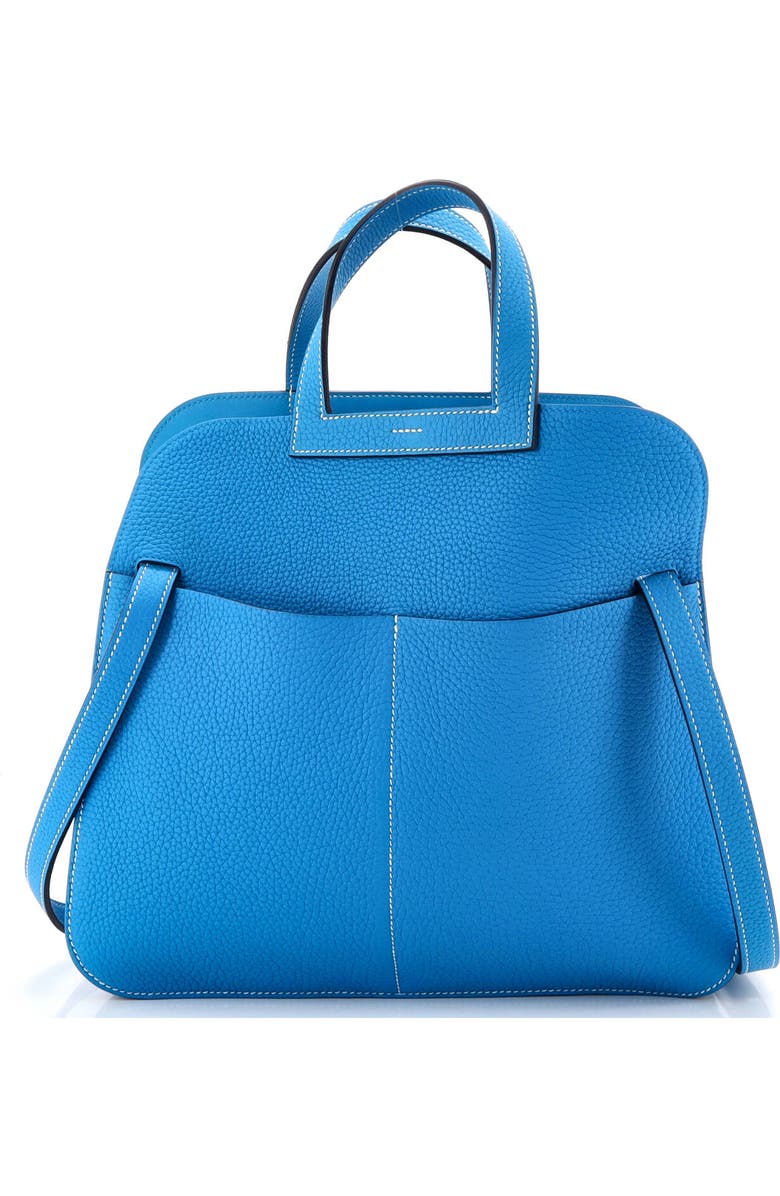 Pre-Owned Hermes Halzan Bag Clemence 31, Alternate, color, Bleu Zanzibar
