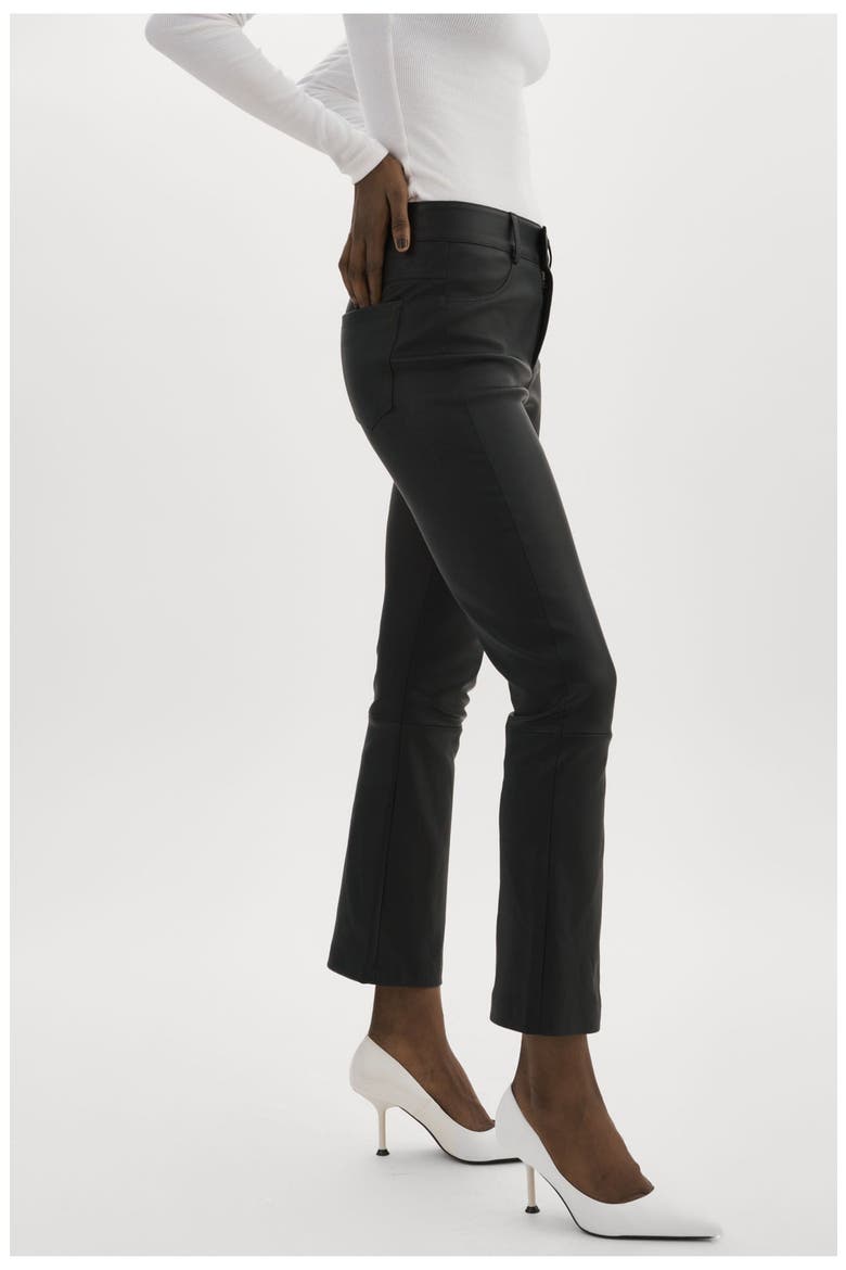 Faris | Stretch Leather Pants, Alternate, color, Black