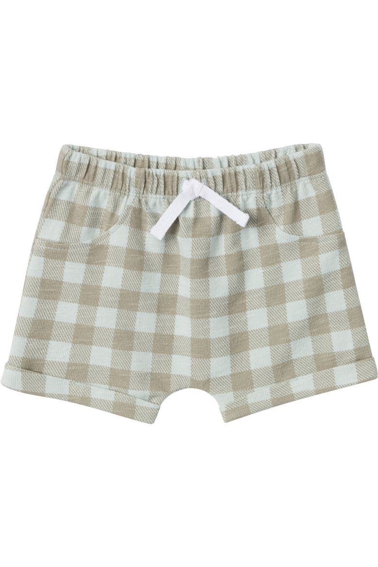 Henley Shirt and Shorts Set, Alternate, color, Sky Gingham