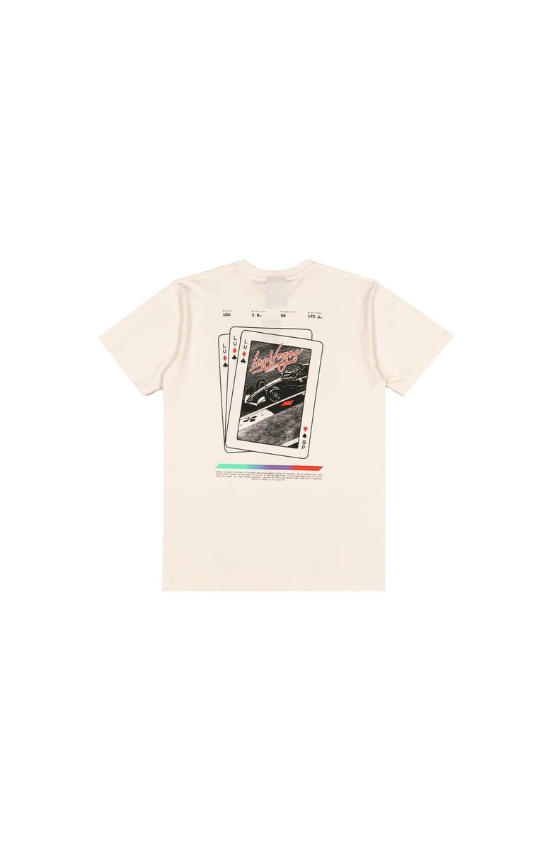 Insomniac Men's Cream Formula 1 2025 Las Vegas Grand Prix Three of a Kind T-Shirt, Alternate, color,