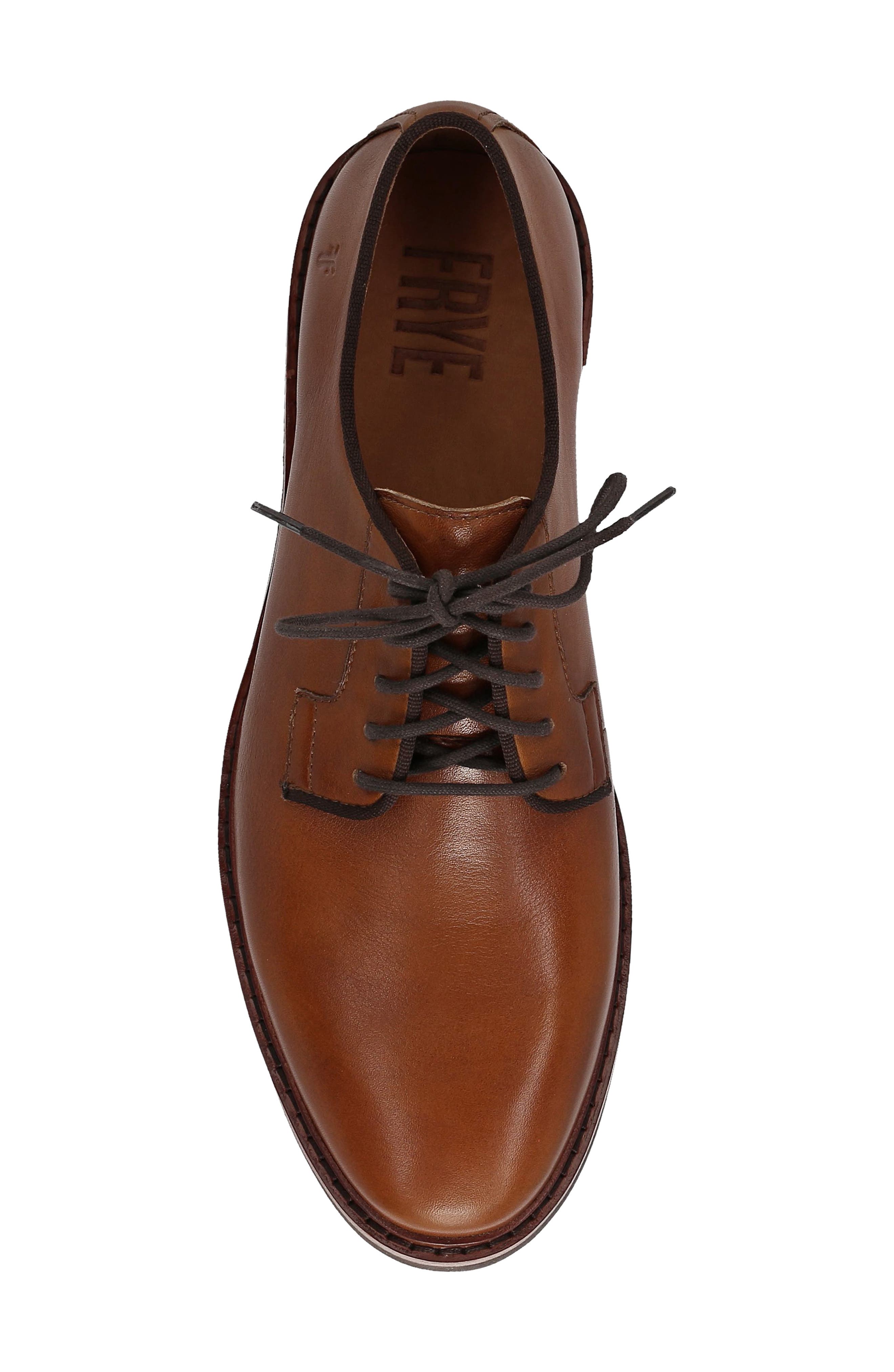 Frye Paul Leather Derby, Alternate, color, Caramel