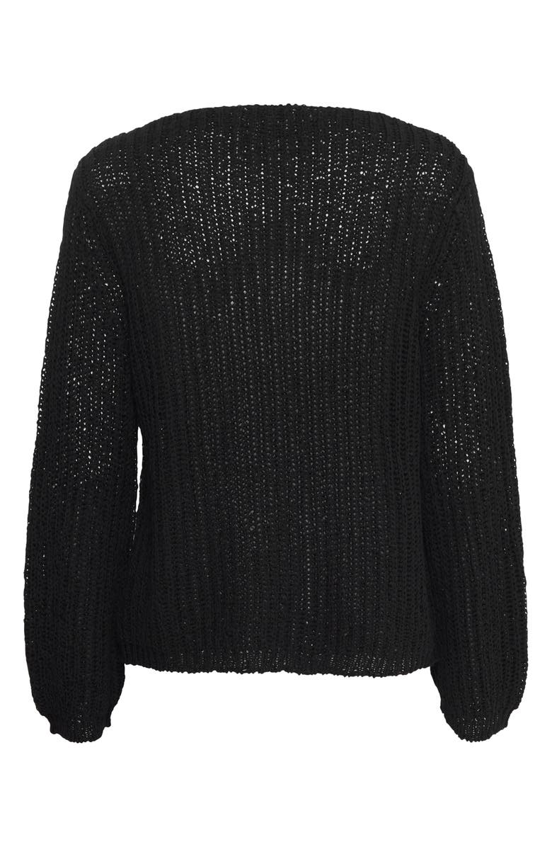 B.YOUNG Mara Crewneck Knit Top, Alternate, color, Black