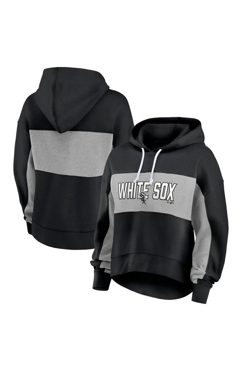 FANATICS Women's Fanatics Branded Black Chicago White Sox Filled Stat Sheet Pullover Hoodie, Main, color, Black