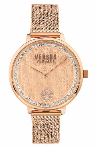 VERSUS Versace La Villette Crystal Mesh Strap Watch, 36mm