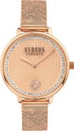 VERSUS Versace La Villette Crystal Mesh Strap Watch, 36mm