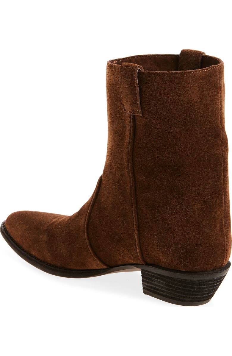 Jeffrey Campbell Busca Suede Pointy Toe Boot, Alternate, color, Brown Suede