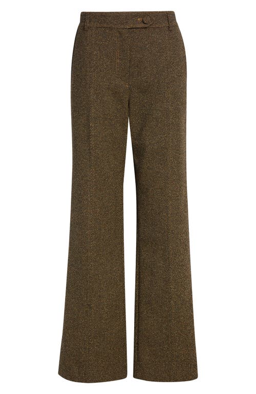 Rabanne Virgin Wool Blend Tailored Trousers In Green