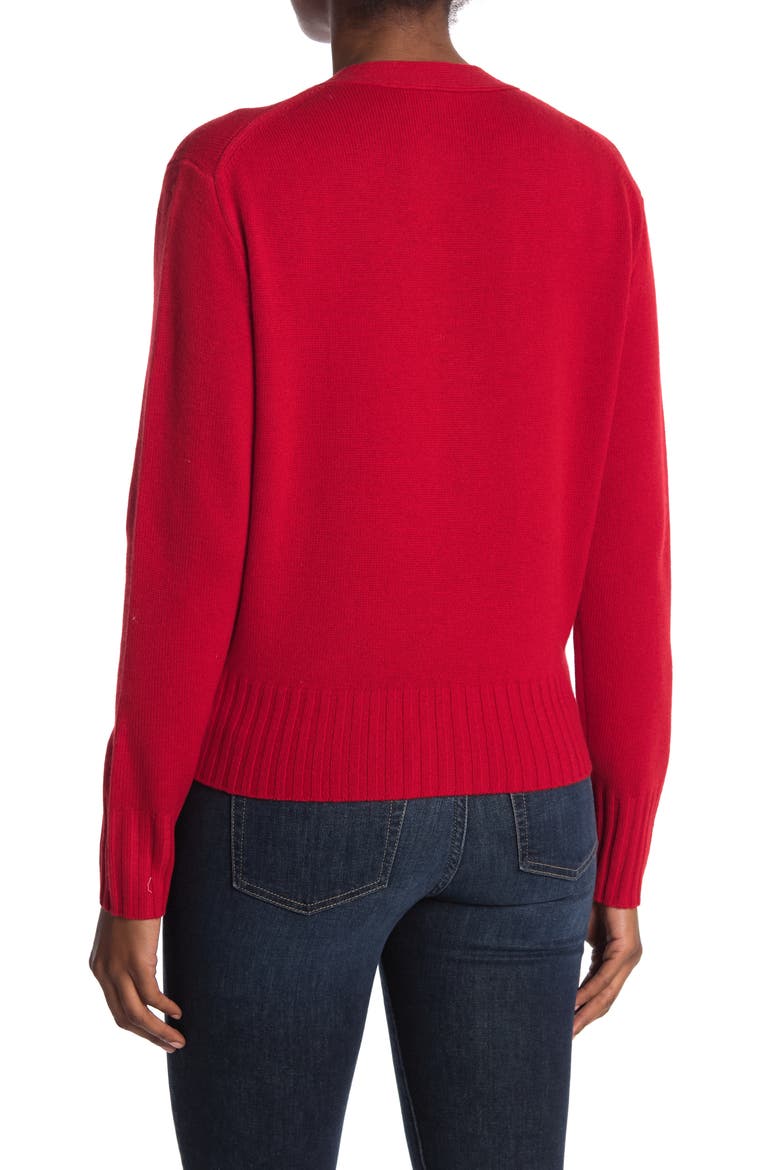 Bleeker Merino Cardigan, Alternate, color, RED