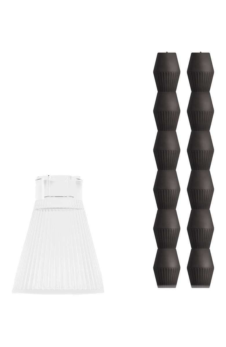 Ozaiz ZAI Geometric Pillar Candle, Alternate, color, Clear