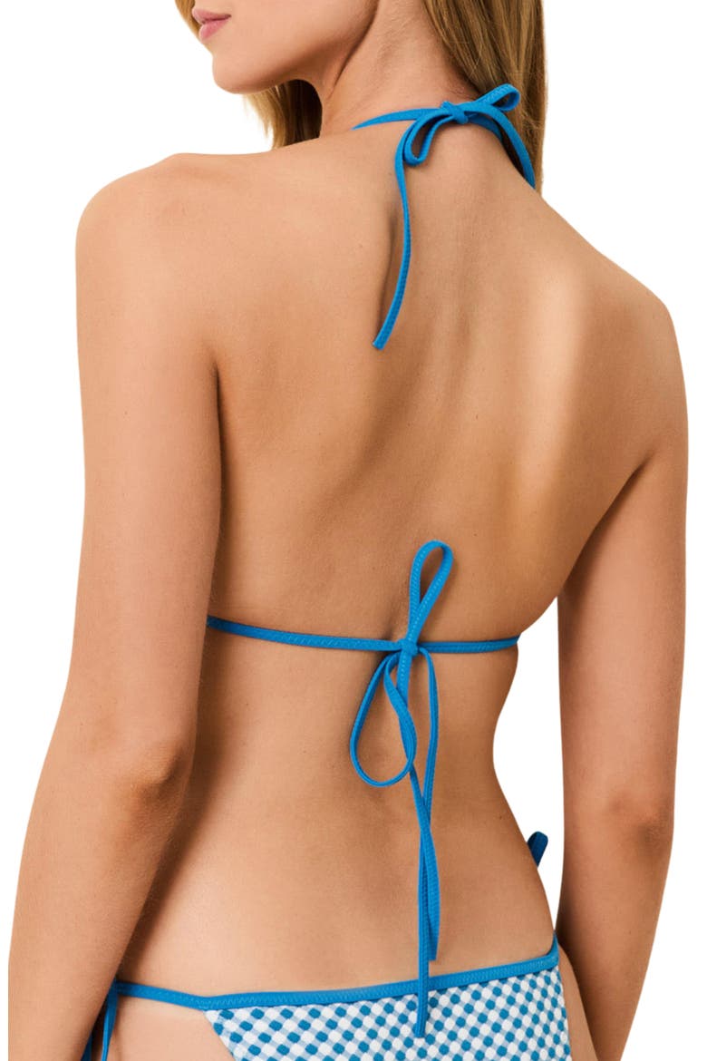 The Iris Gingham Bikini Top, Alternate, color, COSMIC BLUE GINGHAM