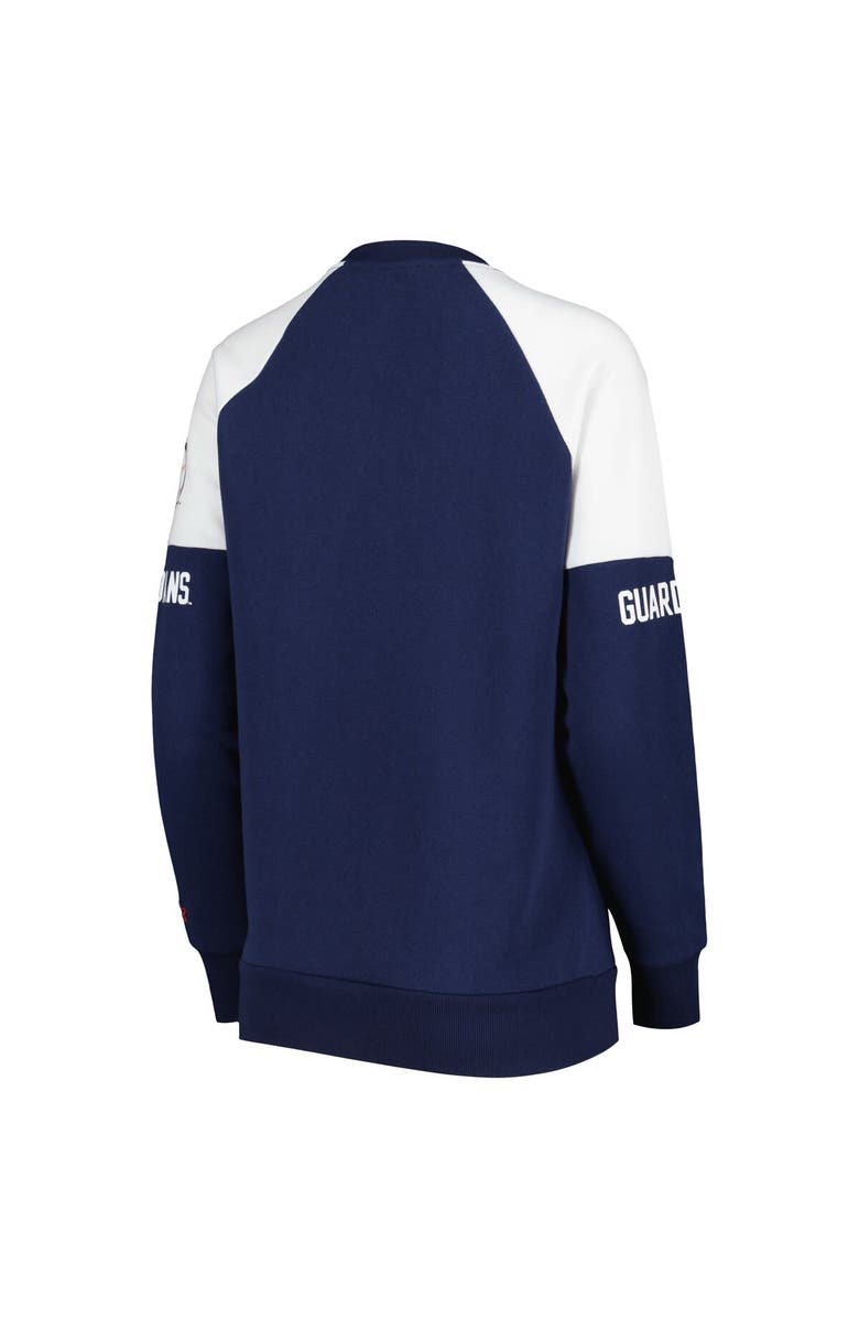 STARTER Women's Starter Navy/Red Cleveland Guardians Baseline Raglan Pullover Sweatshirt, Alternate, color, Navy