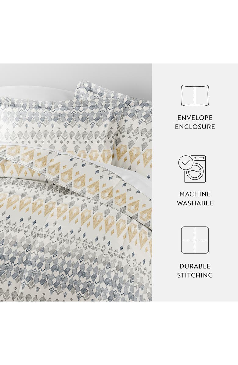HOMESPUN Geo Print 3-Piece Comforter Set, Alternate, color, Gray