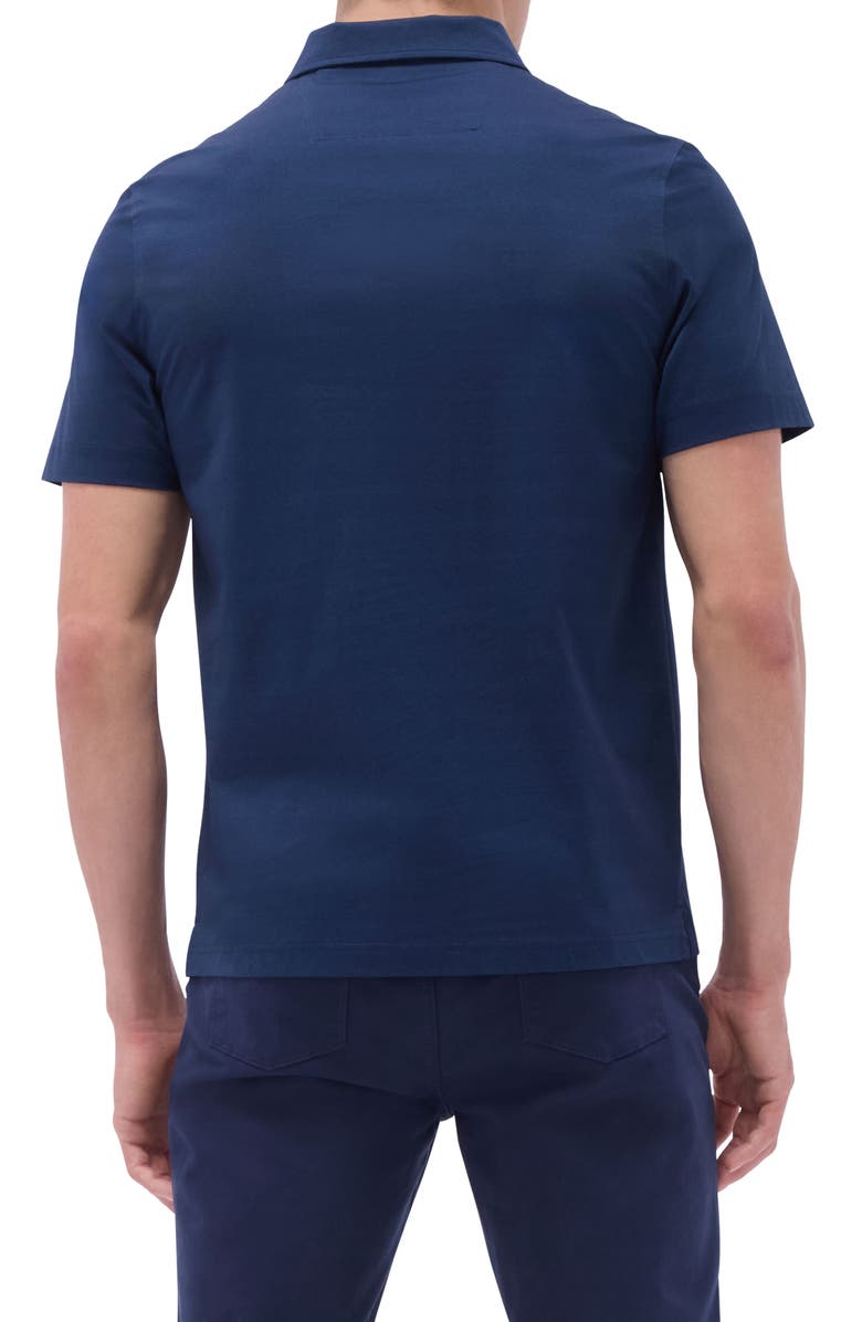 Bugatchi Vincent OoohCotton<sup>®</sup> Double Knit Solid Polo, Alternate, color, Navy