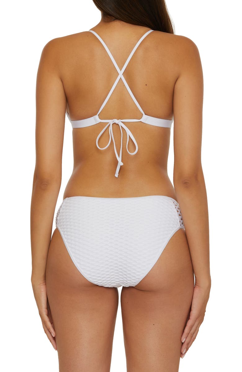 Becca Castaway Halter Bikini Top, Alternate, color, White