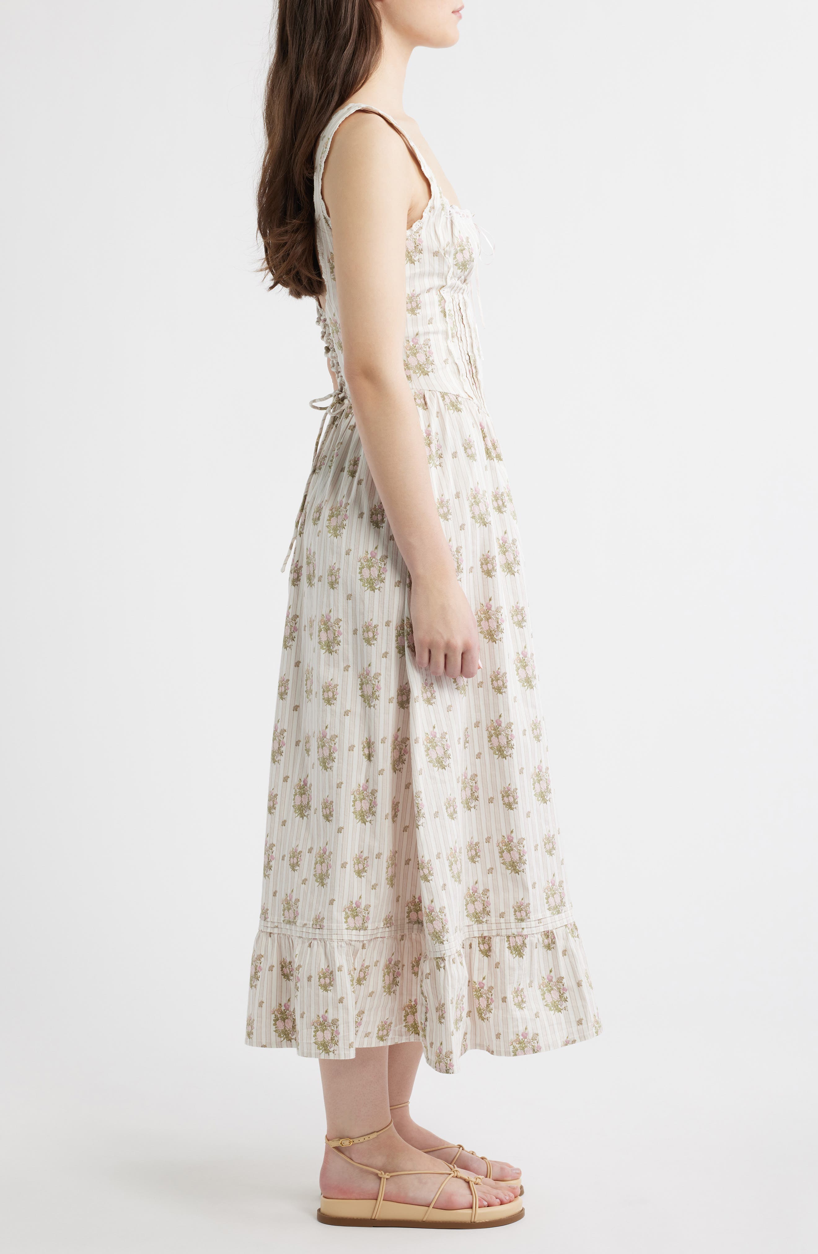 gabriella bohemian tie detail maxi dress Gabrielle | Bohemian Slit Maxi Dress