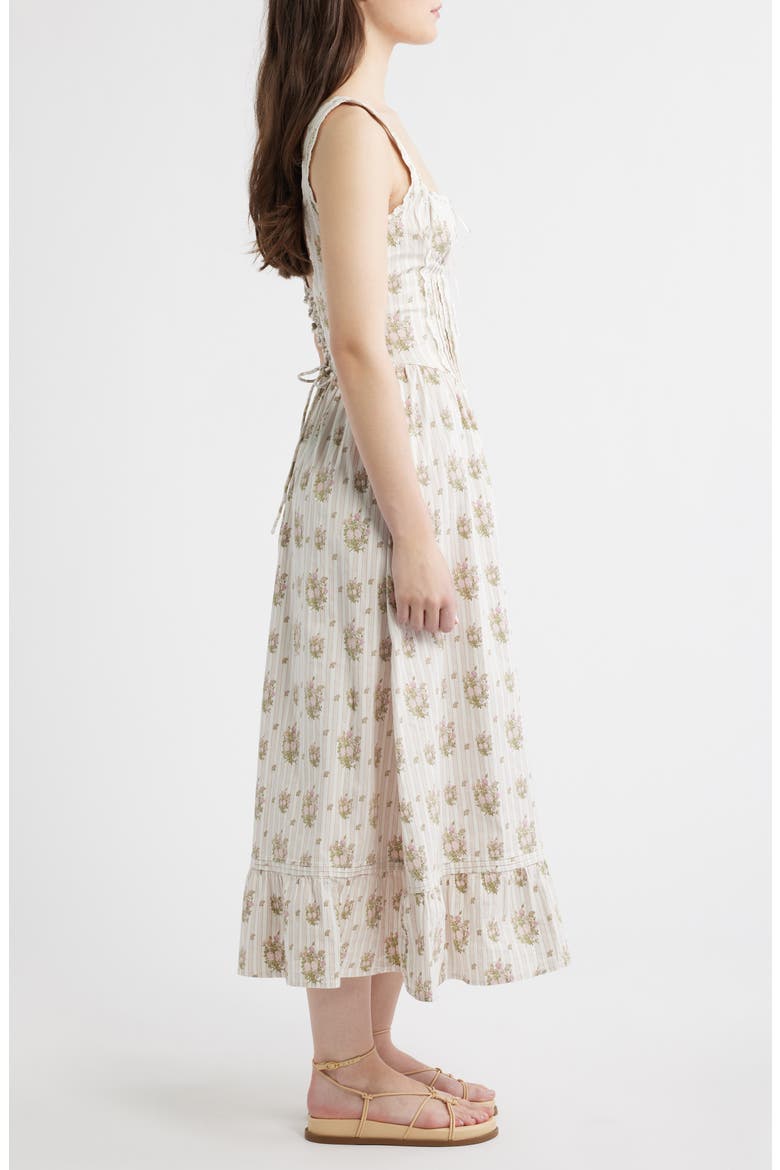Gabriette Floral Tie Front Maxi Dress, Alternate, color, PINK FLORAL