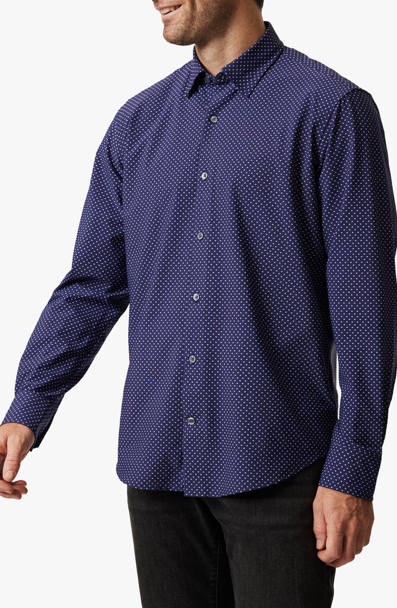 34 Heritage Crystal Button-Up Shirt, Alternate, color, Navy