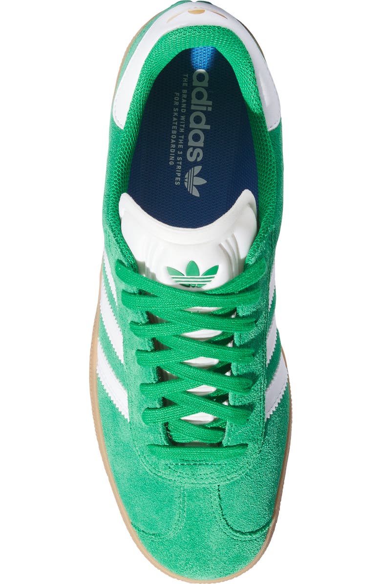 adidas Gender Inclusive Gazelle ADV Skate Shoe, Alternate, color, Green