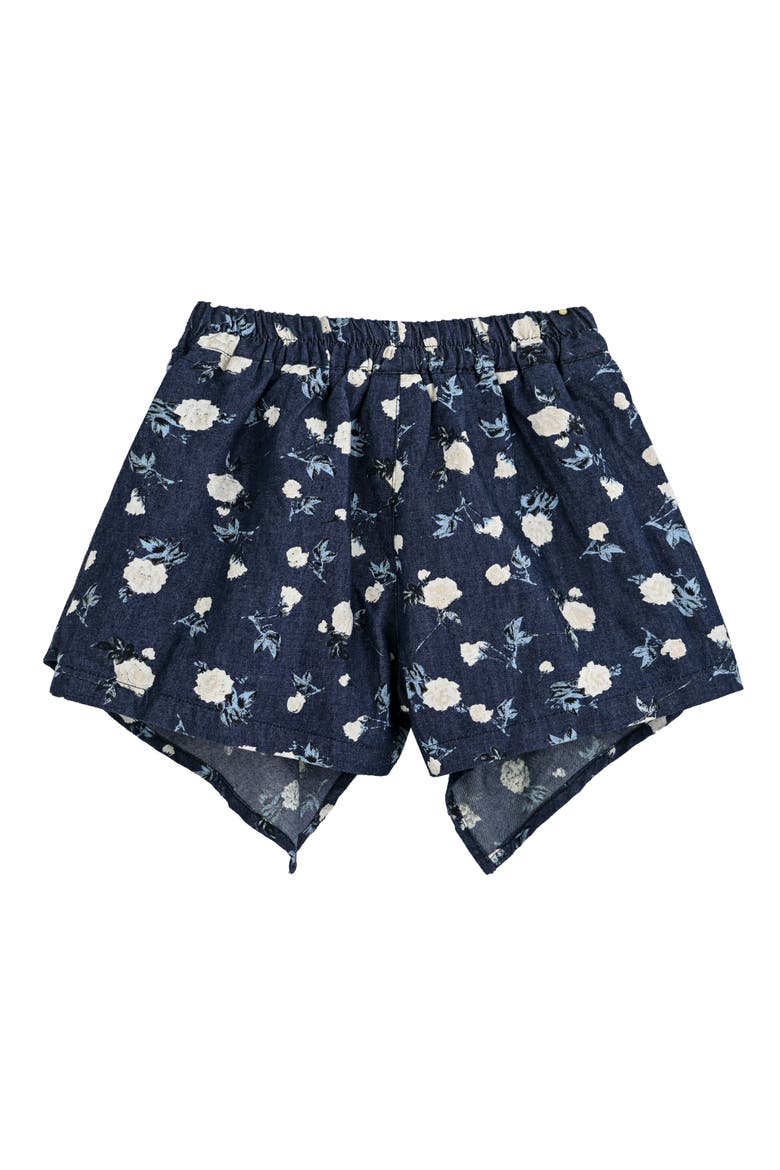 Floral Bow Short Set, Alternate, color, Navy