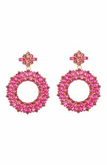 EYE CANDY LOS ANGELES Stephanie Hot Pink Loop Drop Earrings