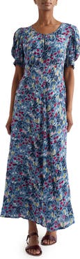 Seasalt Cornwall Marsh Violet Floral Dress