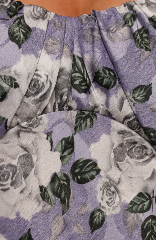 Petal And Pup Petal & Pup Marjorie Floral Puff Sleeve Maxi Dress In Blue