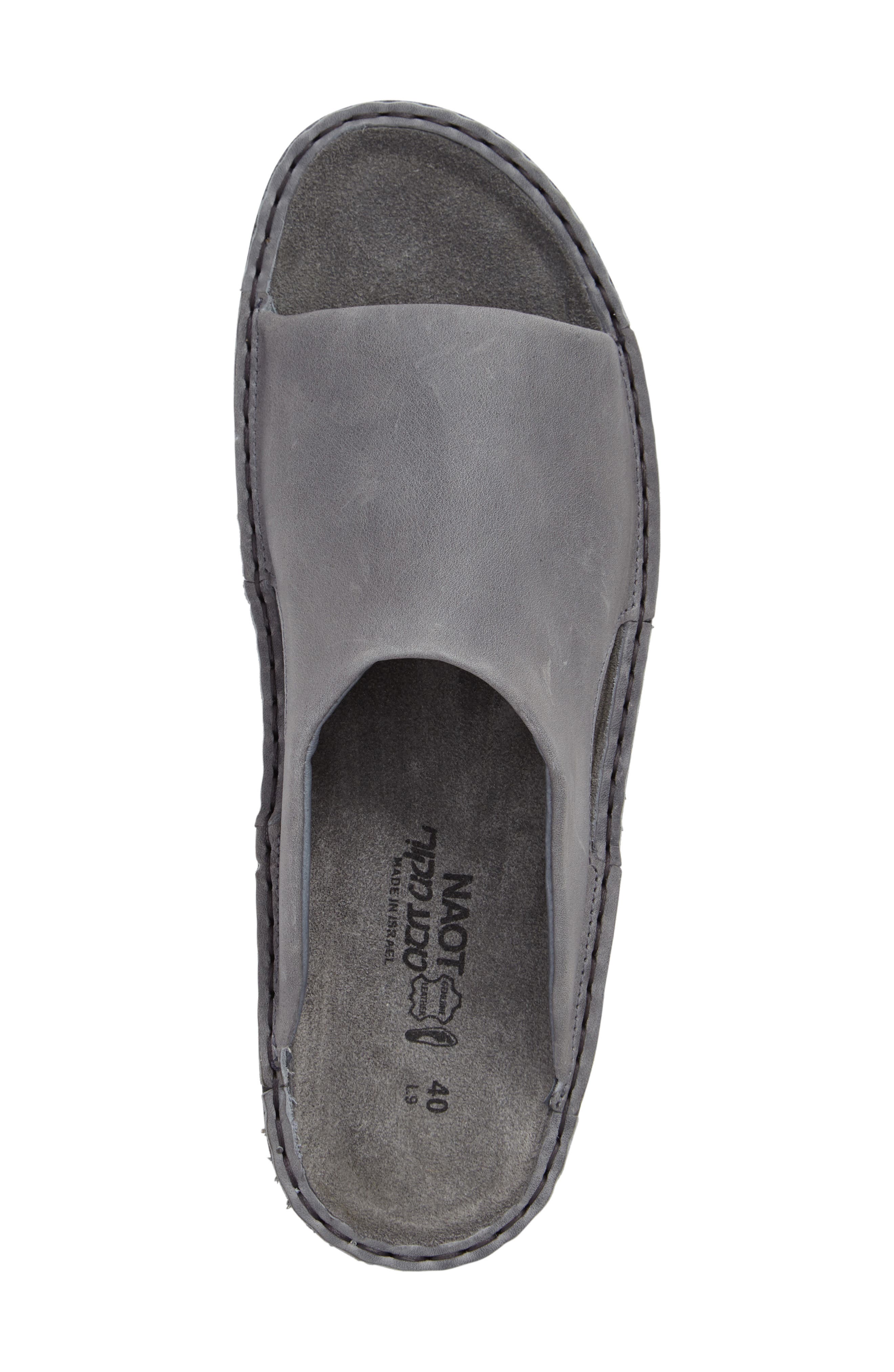 'Ardisia' Slide Sandal, Alternate, color, VINTAGE SLATE LEATHER