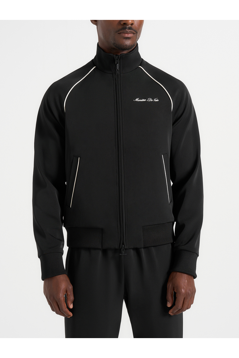 Signature Piped Track Jacket, Alternate, color, Black