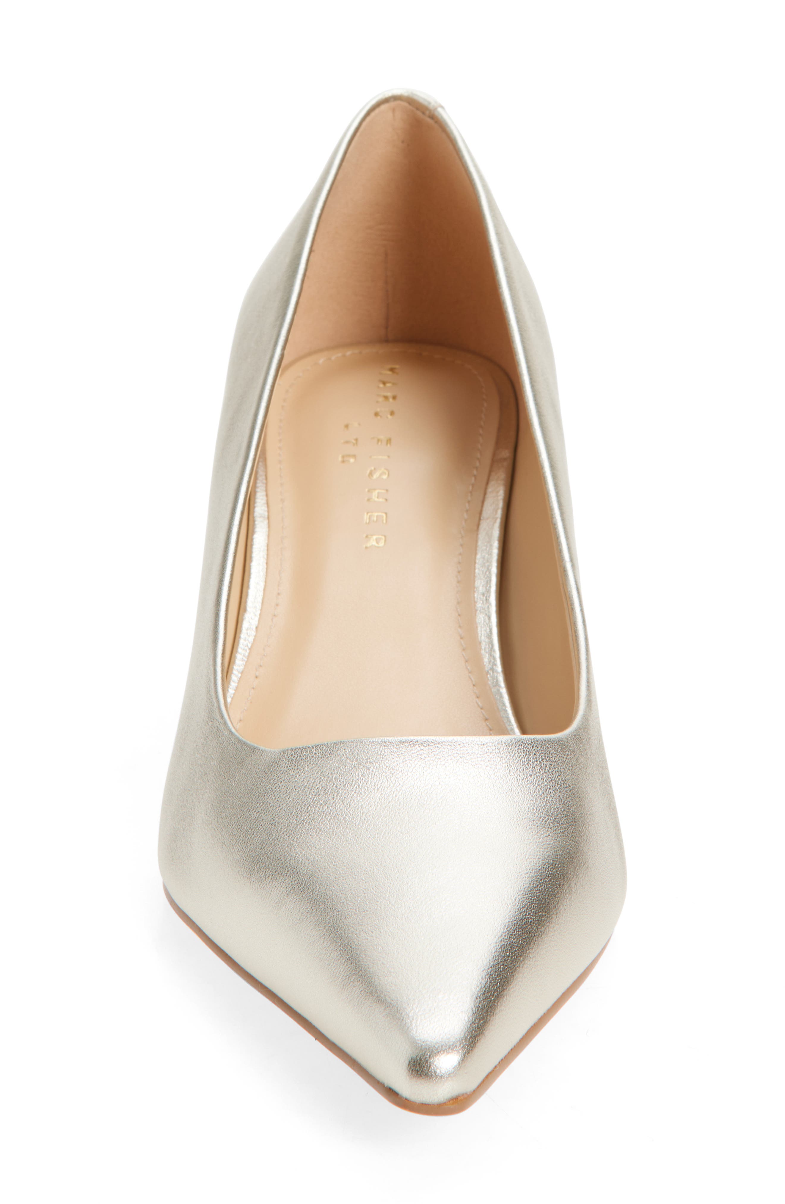 Calynna Pointed Toe Kitten Heel Pump, Alternate, color, GOLD