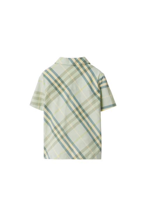 Burberry Checkered Cotton Shirt In Breeze