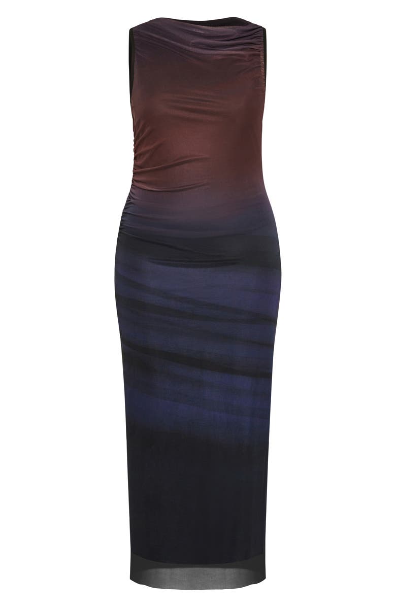 City Chic Jordan Print Sleeveless Mesh Maxi Dress, Alternate, color,