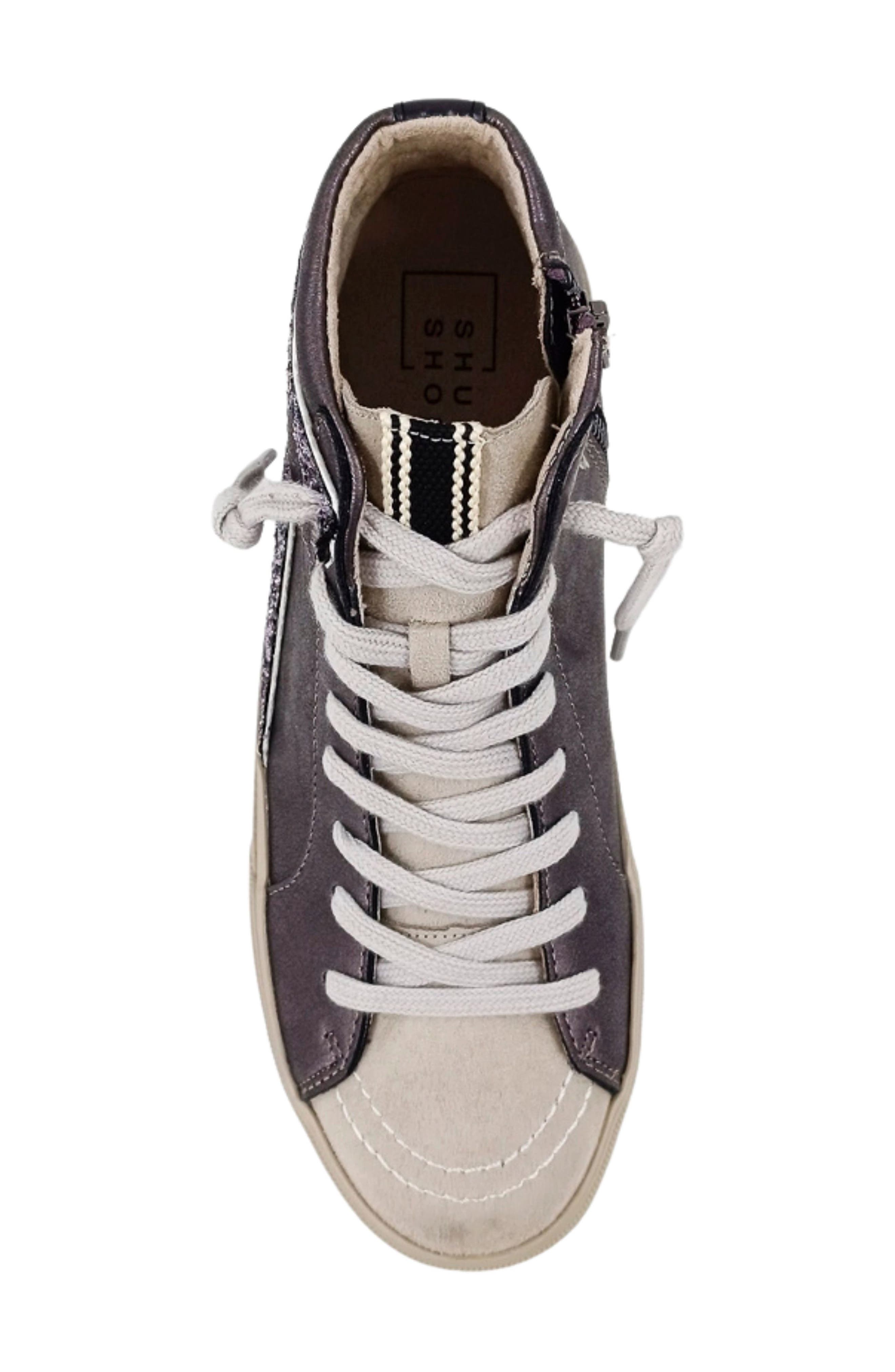 SHUSHOP Rooney High-Top Sneaker, Alternate, color, Gunmetal