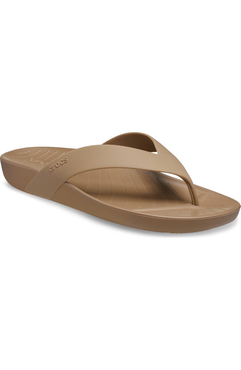 CROCS Splash Flip Flop, Main, color, Sepia