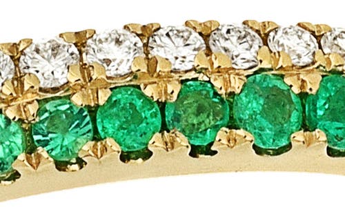 Bony Levy El Mar Two-row Diamond & Emerald Ring In 18k Yellow Gold Emerald