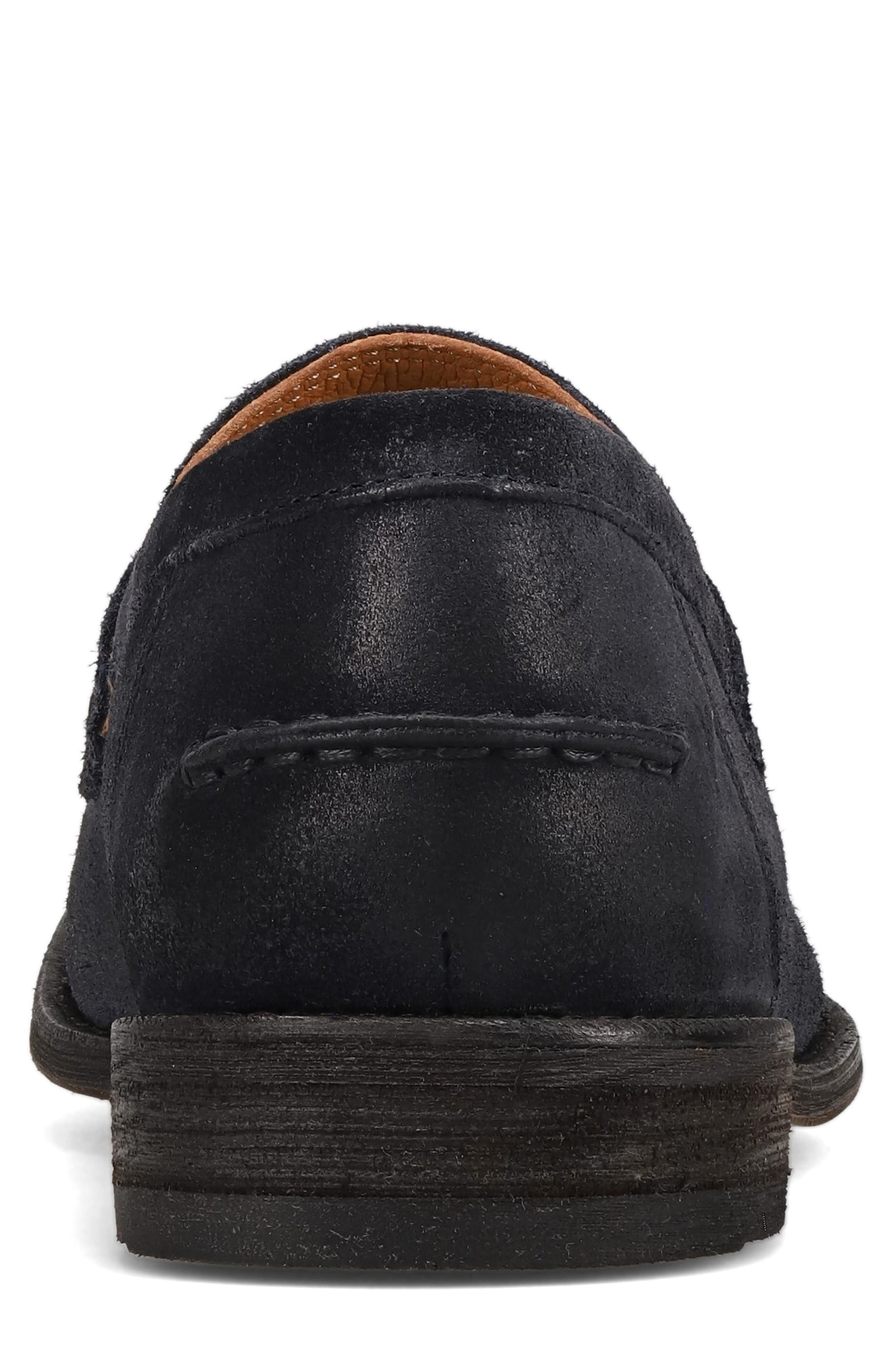 Frye Tyler Flex Leather Penny Loafer, Alternate, color, Midnight
