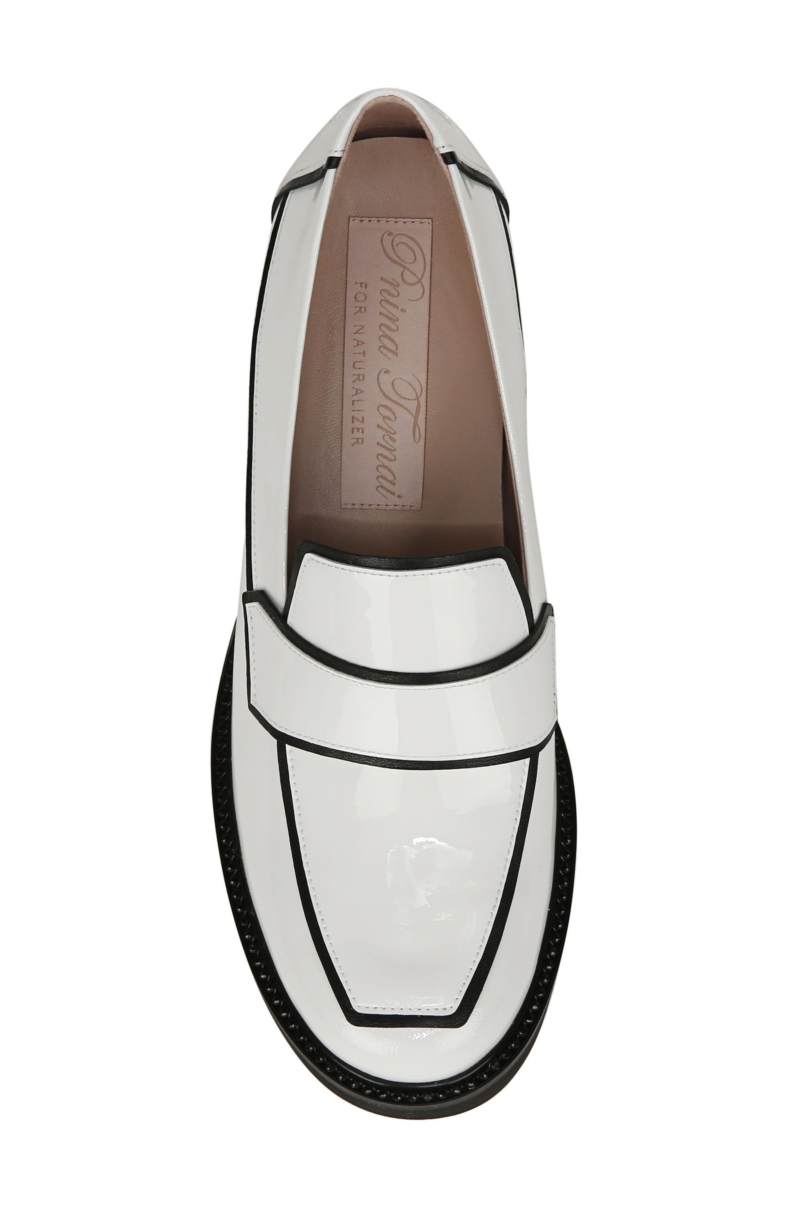 Naturalizer x Pnina Tornai Agapi Platform Loafer (Women) - Wide Width Available, Alternate, color, White Patent Leather