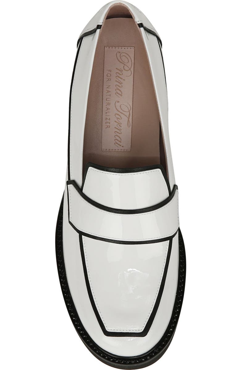 Naturalizer x Pnina Tornai Agapi Platform Loafer (Women) - Wide Width Available, Alternate, color, White Patent Leather