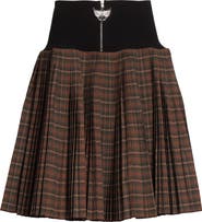 Chopova Lowena Fret Plaid Pleated Skirt