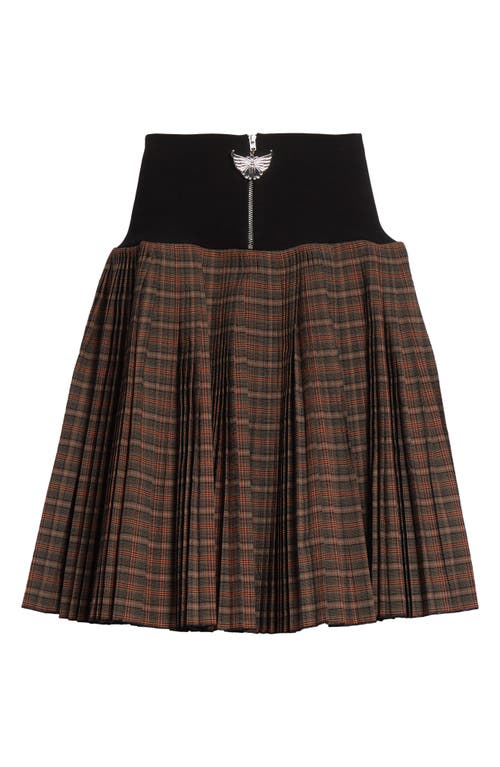 Chopova Lowena Fret Plaid Pleated Skirt In Multi