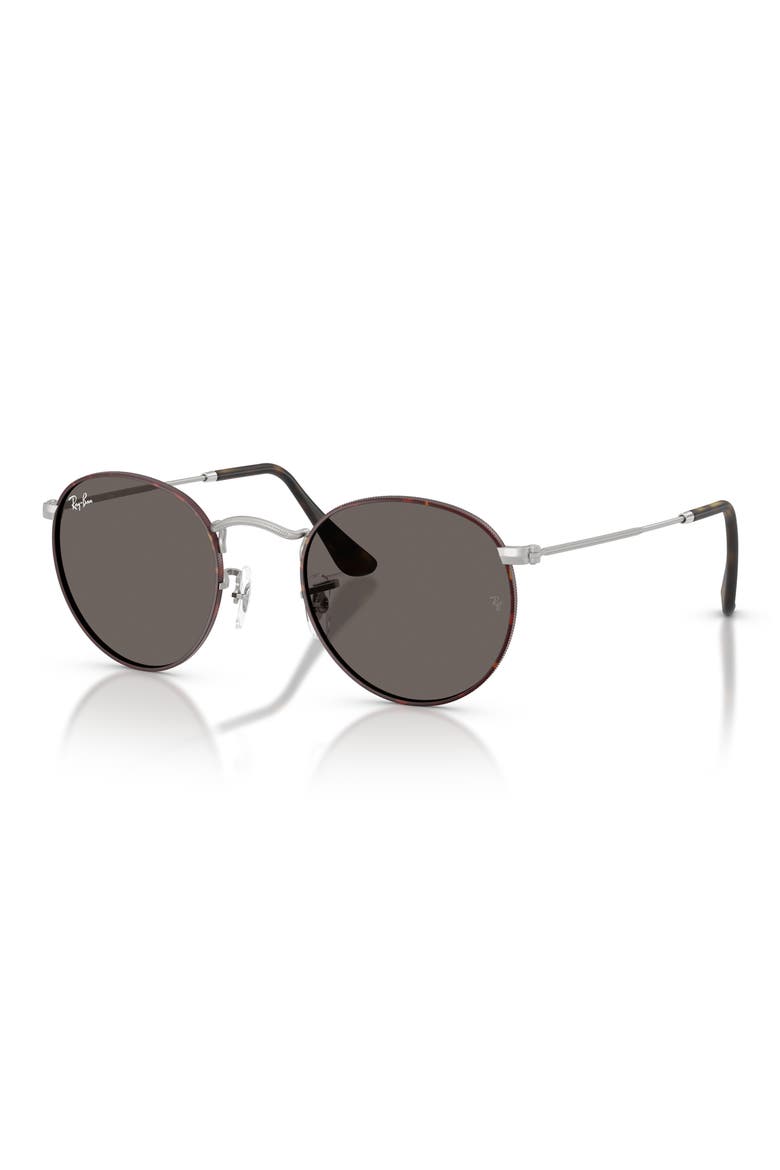 Icons 53mm Retro Sunglasses, Alternate, color, MATTE HAVANA ON MATTE SILVER