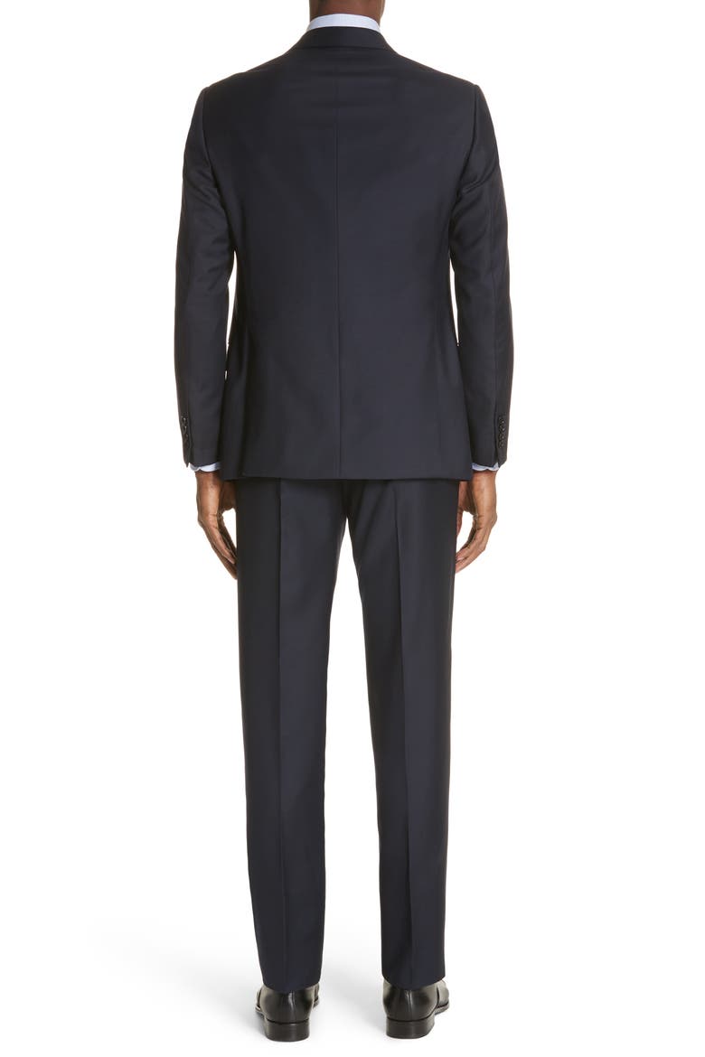 Trim Fit Solid Wool Suit, Alternate, color, SOLID BLUE NAVY