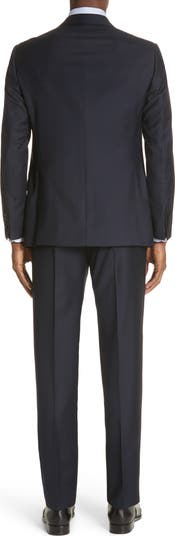 Trim Fit Solid Wool Suit