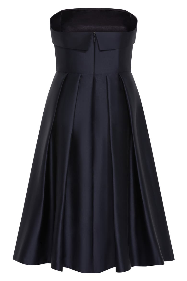 Tiffany Strapless Fit & Flare Dress, Alternate, color, NAVY
