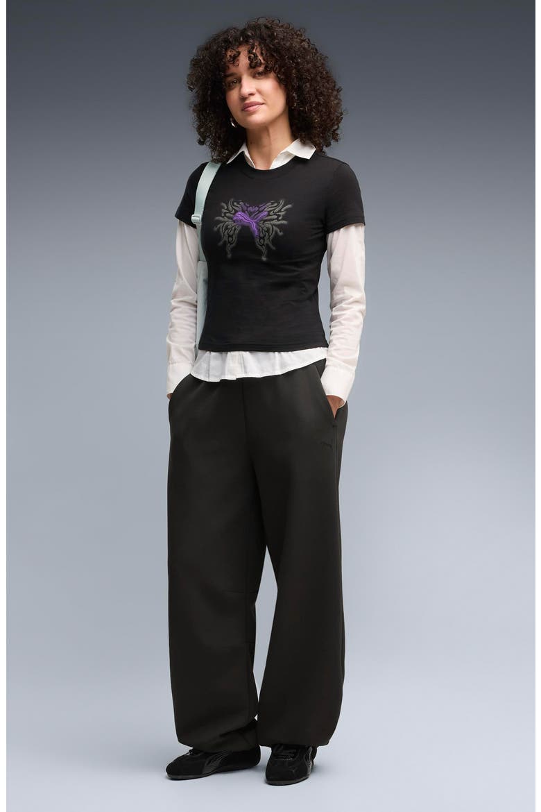 Pumatech Sense Wide Leg Sweatpants, Alternate, color, PUMA BLACK