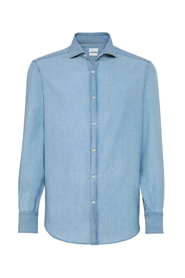 Chambray shirt, Main, color, Medium Denim