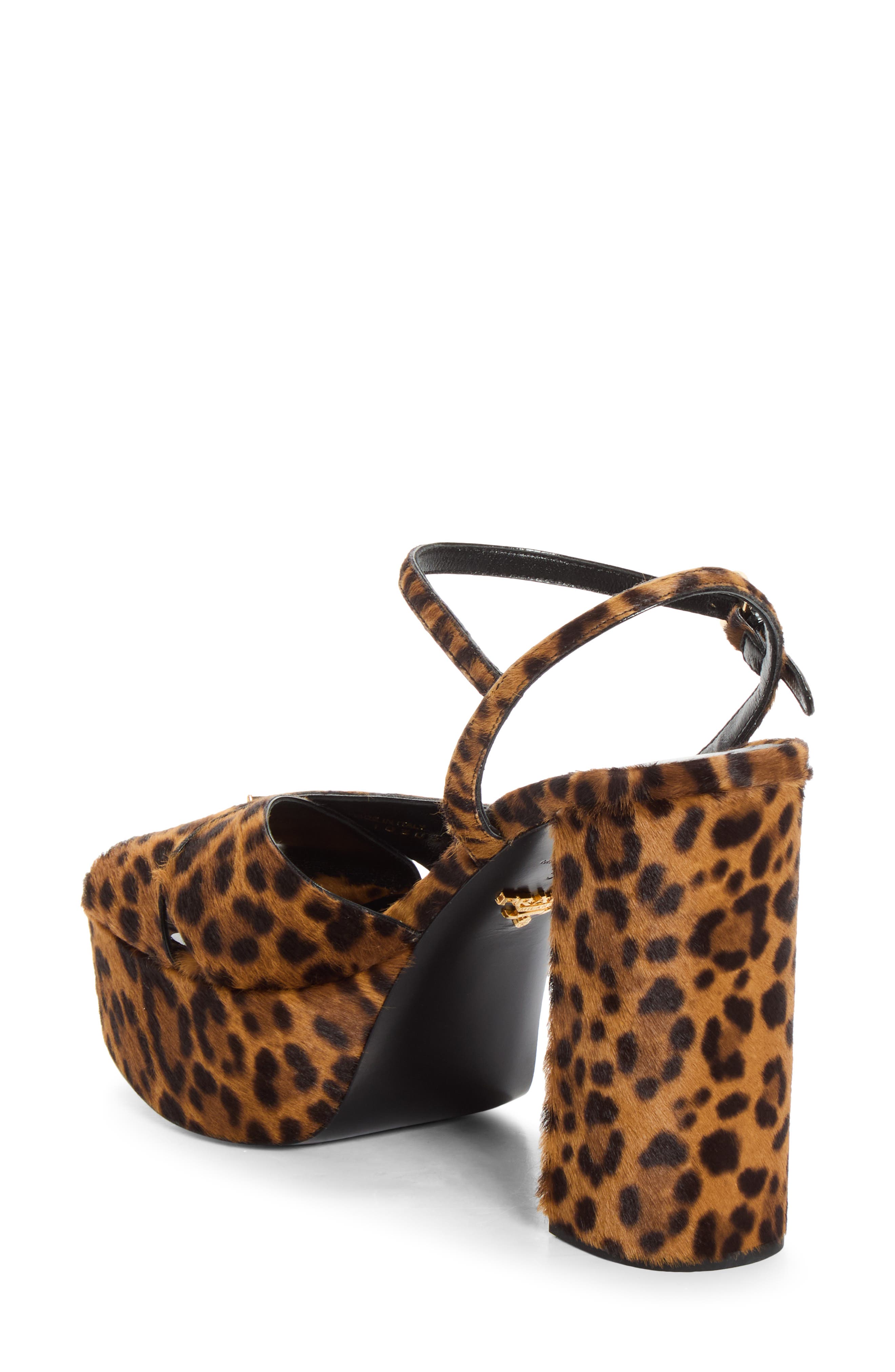 Genuine Calf Hair Platform Sandal, Alternate, color, MIELE