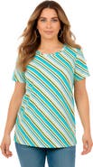 Roaman's Plus Size Cotton Ultimate Crewneck Tee
