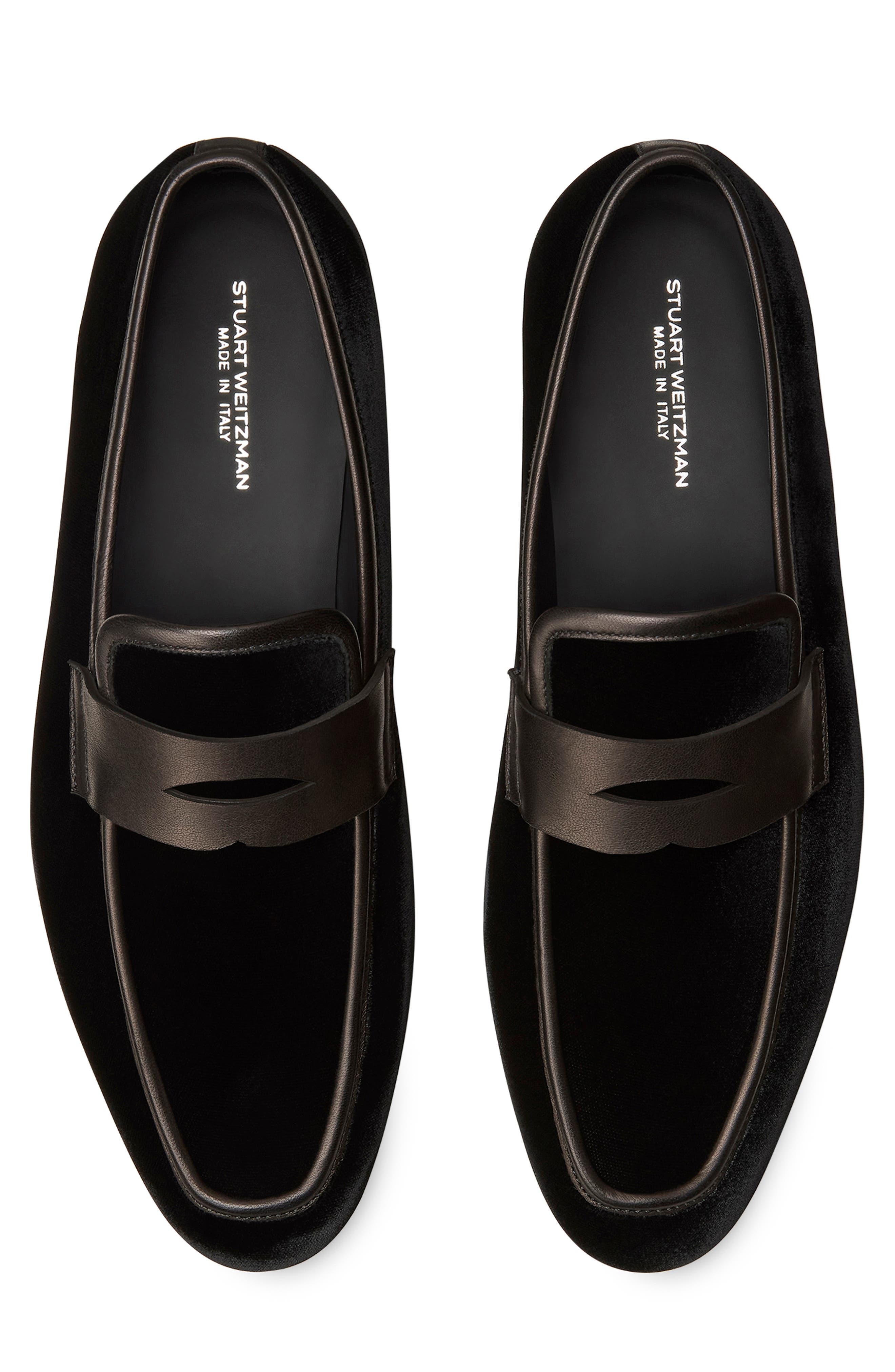 Stuart Weitzman Dino Loafer, Alternate, color, Black